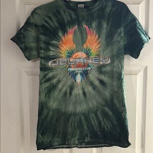 Gildan Journey Concert Tee 2022. Green with Pink Tie-Dye T-Shirt Size S